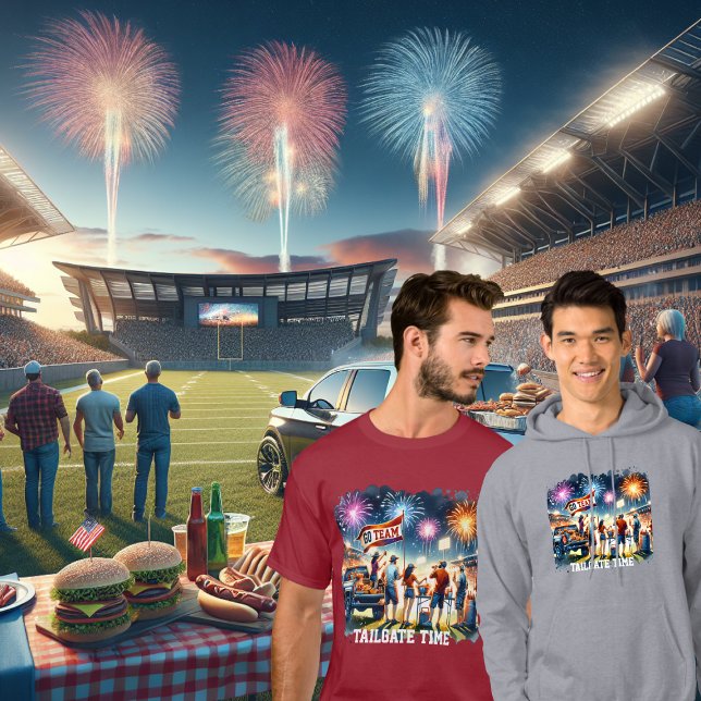 Anpassningsbarna Tailgate Time Go Team Hoodie (Tailgate Time Go Team T-Shirts and Hoodies)