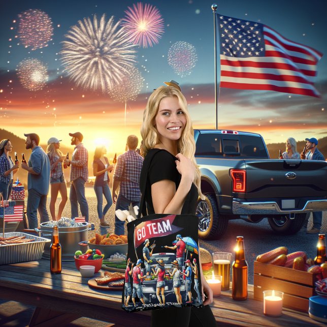 Anpassningsbarna Tailgate Time Go Team Tygkasse (Tailgate Time Go Team Collection Tote Bag)