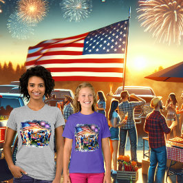 Anpassningsbarna Tailgate Time Party Lastbil Firew T Shirt