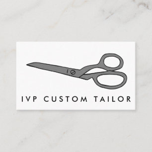 Anpassningsbarna Tailor Fabric Sissors Chic Line T Visitkort