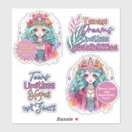 Anpassningsbarna Tenage Dreams-Klipp vinylsticker Klistermärken