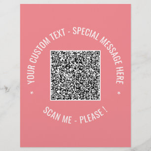 Anpassningsbarna Text för QR-kodskanningsinformati Reklamblad