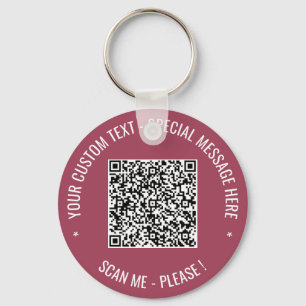Anpassningsbarna Text och Färg i QR-kodinfo-nyckel Nyckelring