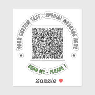 Anpassningsbarna Text och Färg-märke för QR-kodsök Klistermärken