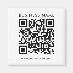 Anpassningsbarna Text på fyrkantig Logotyp för QR- Magnet