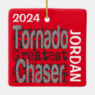 ANPASSNINGSBARNA tornado Chaser Extraordinaire Julgransprydnad Keramik