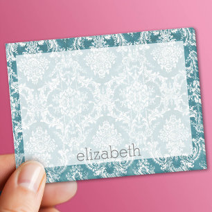 Anpassningsbarna Turcos Grungy Damask Pattern Post-it Block