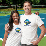 Anpassningsbarna Turinament T-Sh för Pickleball Kl T Shirt<br><div class="desc">Visa världen att du spelar pickleball med den här t-tröjan med en blå och gult-logotyp. Underbar för klubbar,  team,  som matchande turistskjortor eller daglig bära.</div>