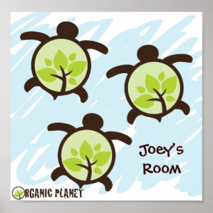 Anpassningsbarna Turtle Organic Planet Poster