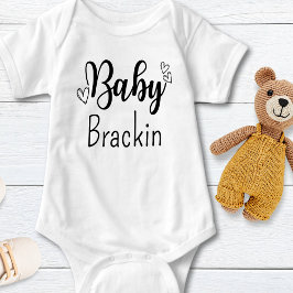 Anpassningsbarna Unisex för svart text i baby Pers T Shirt