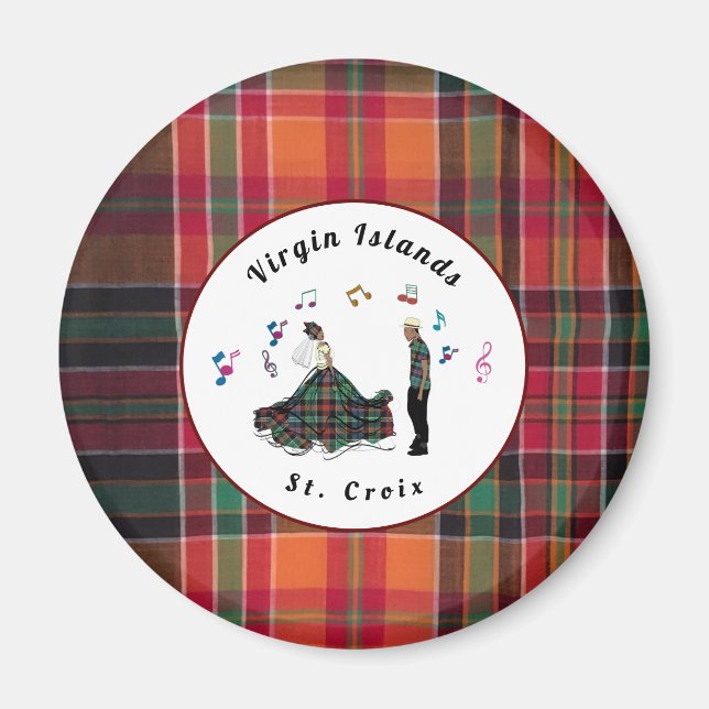 ANPASSNINGSBARNA US Virgin Islands St. Croix USVI  Magnet (Framsidan)