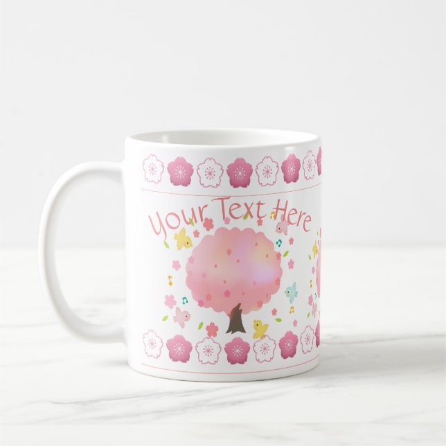 Anpassningsbarna vår Träd och fåglar Kaffemugg (Vänster)