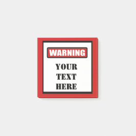 Anpassningsbarna Varningsskylt Bokför den 3x3 Post-it Block