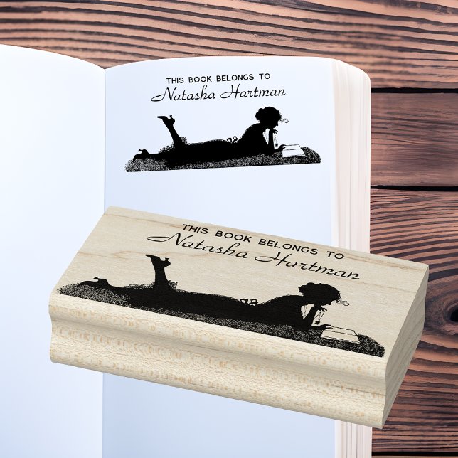 Anpassningsbarna vintage Namnteckning och  för tex Stämpel (Vintage Bookplate Stamp with Custom Signature and Text)