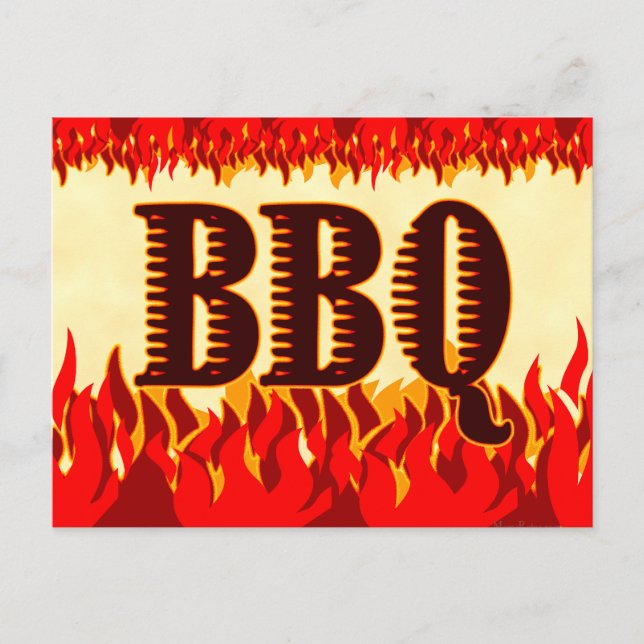 ANPASSNINGSBARNA Westerna filer i BBQ Spara vykort (Framsida)