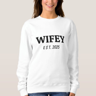 Anpassningsbarna Wifey/Husby, Fiance Gift T Shirt