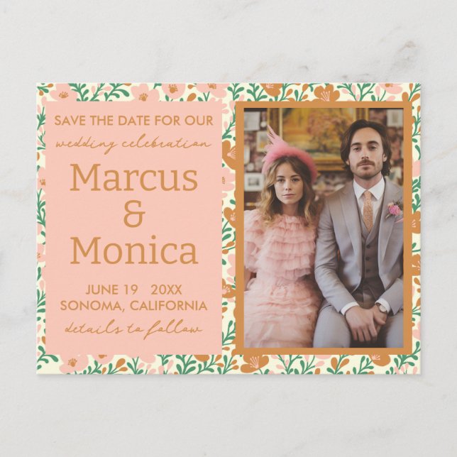 Anpassningsbarna Wildblomsterviner Foto Spara datu Vykort (Framsida)