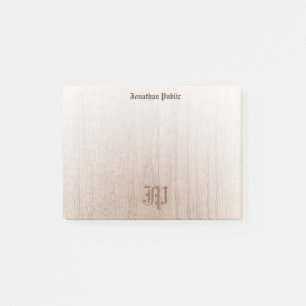 Anpassningsbarna Wood-utseende för handskriven mon Post-it Block
