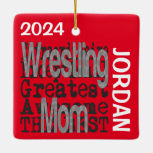 Anpassningsbarna Wrestling Mamma Extraordinaire Julgransprydnad Keramik