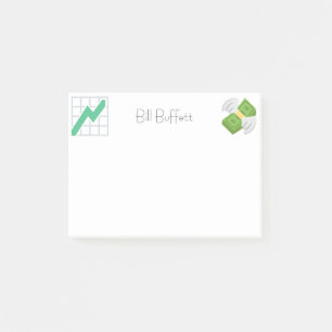 Anpassningsbarnamn finansiella Emojis Post-it Block
