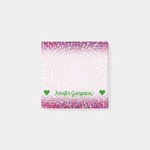 Anpassningsbarnamn; Flickaktigt rosa & Post-it Block