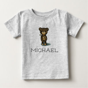 Anpassningsbarnamn/personifierad gullig nalle t shirt