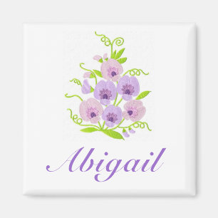 ANPASSNINGSBARNAMN - Sweetpea flicka/kvinna magnet