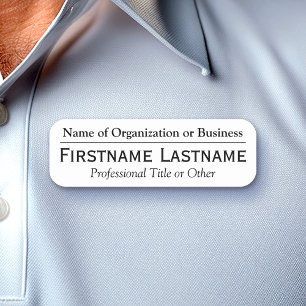 Anpassningsbarnamnemblem - namn av organisationen namnbricka