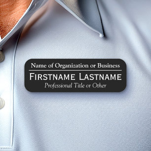 Anpassningsbarnamnemblem - namn av organisationen namnbricka