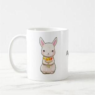 Anpassningsbarnamnmugg med gullig grafisk kaffemugg
