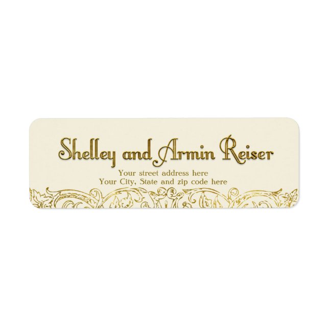 Anpassningsbarnas adressetikett Shelley Returadress Etikett (Framsidan)