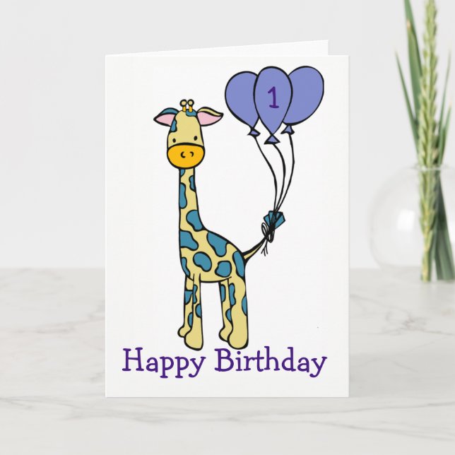 Anpassningsbarnas ålderskort - Giraffe Kort (Framsida)