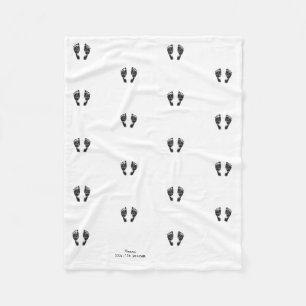 Anpassningsbarnas avtryck   Överför ditt Baby-avtr Fleecefilt