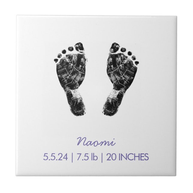 Anpassningsbarnas avtryck | Överför ditt Baby-avtr Kakelplatta (Framsidan)
