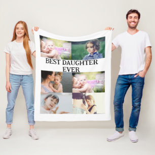 Anpassningsbarnas bästa dotter - 6 fotokollage fleecefilt