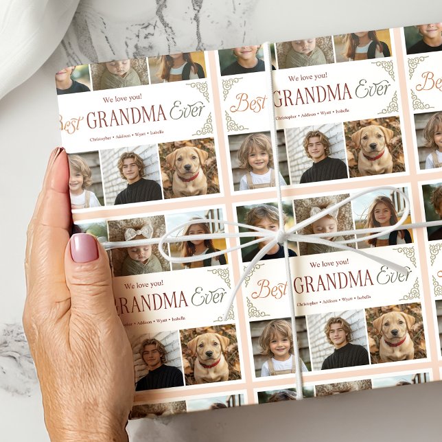 Anpassningsbarnas bästa mormor någonsin 6 fotokoll presentpapper (Skapare uppladdad)