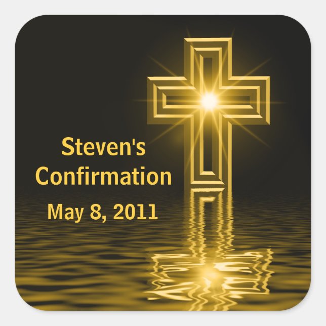 Anpassningsbarnas bekräftelsemärkning fyrkantigt klistermärke (Framsida)