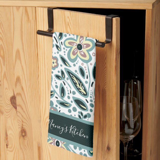 Anpassningsbarnas Blommigt Kökshandduk (Thirds Fold)