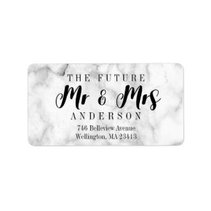 Anpassningsbarnas Chic Marble The Future Mr och Mr Adressetikett