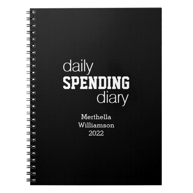 Anpassningsbarnas DAGLIGA UTGIFTER DIARY Journal Anteckningsbok (Framsidan)