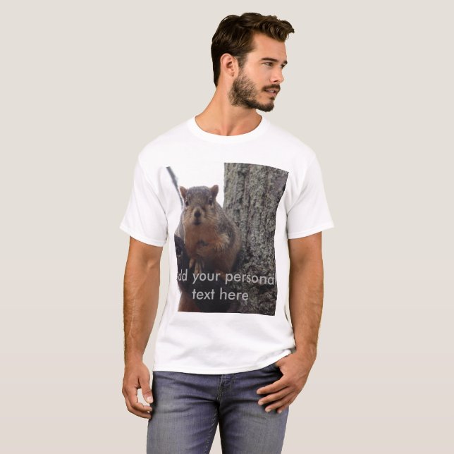 Anpassningsbarnas ekorrskjorta personlig manar t shirt (Hel framsida)