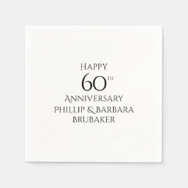 Anpassningsbarnas Elegant Enkel 60-årsdag Party Pappersservett