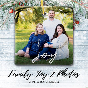 Anpassningsbarnas Elegant Joy 2-sidig familjefollj Julgransprydnad Keramik