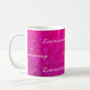 Anpassningsbarnas Elegant modern abstrakt för rosa Kaffemugg