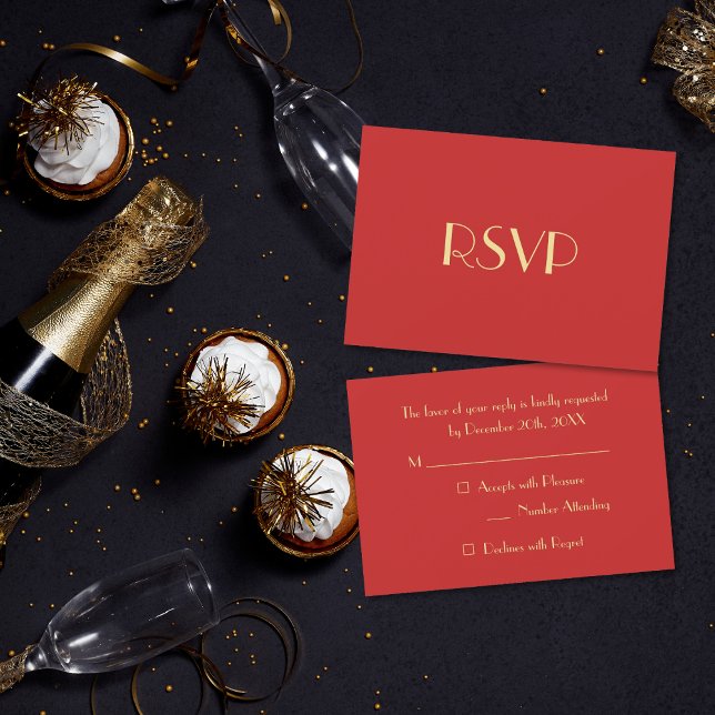 Anpassningsbarnas Elegant Modern OSA för julJulfes (Custom Elegant Modern Christmas Holiday Party RSVP)
