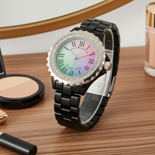 Anpassningsbarnas Elegant Romerska numeriska timfä Armbandsur