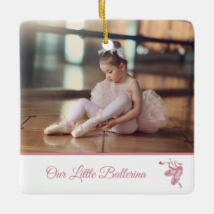 Anpassningsbarnas Elegant Vår lilla Ballerina Rosa Julgransprydnad Keramik