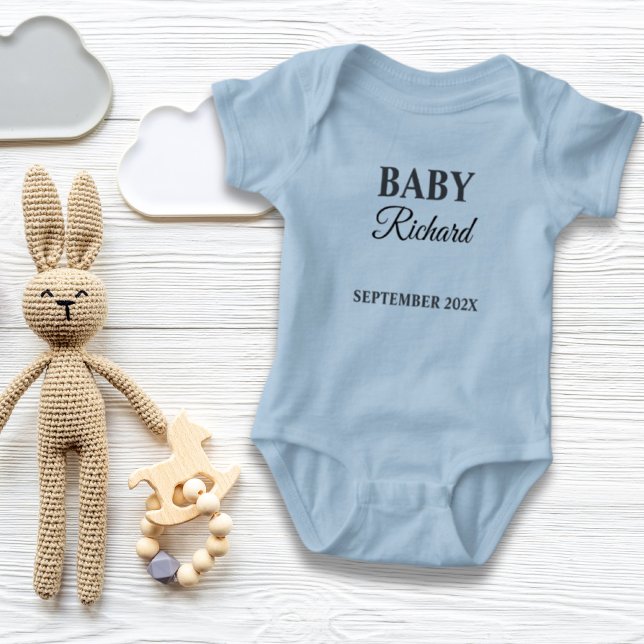 anpassningsbarnas familj namn efternamn baby födel t shirt (custom family name last name baby birth baby bodysuit)