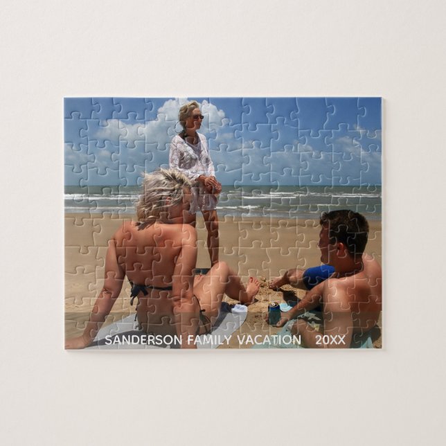 Anpassningsbarnas familjefoto skapar ditt eget pussel (Horisontell)