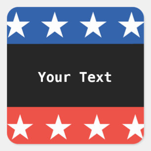 Anpassningsbarnas fästmärke fyrkantigt klistermärke